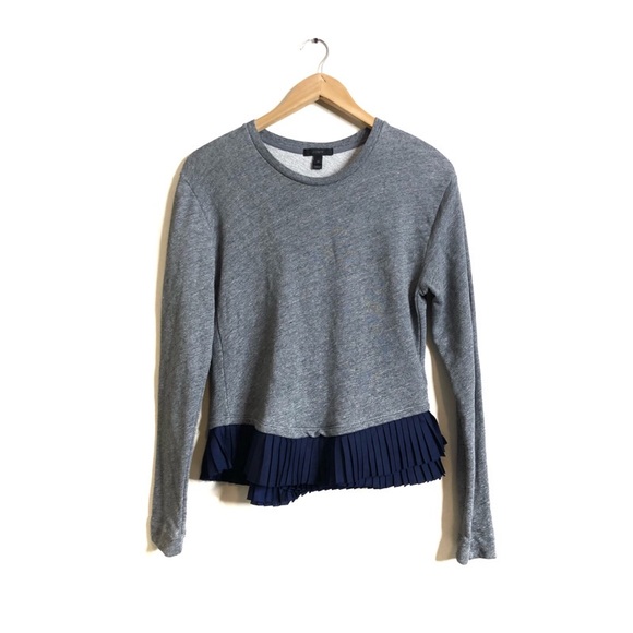 J. Crew Tops - J Crew Ruffle Hem Sweatshirt